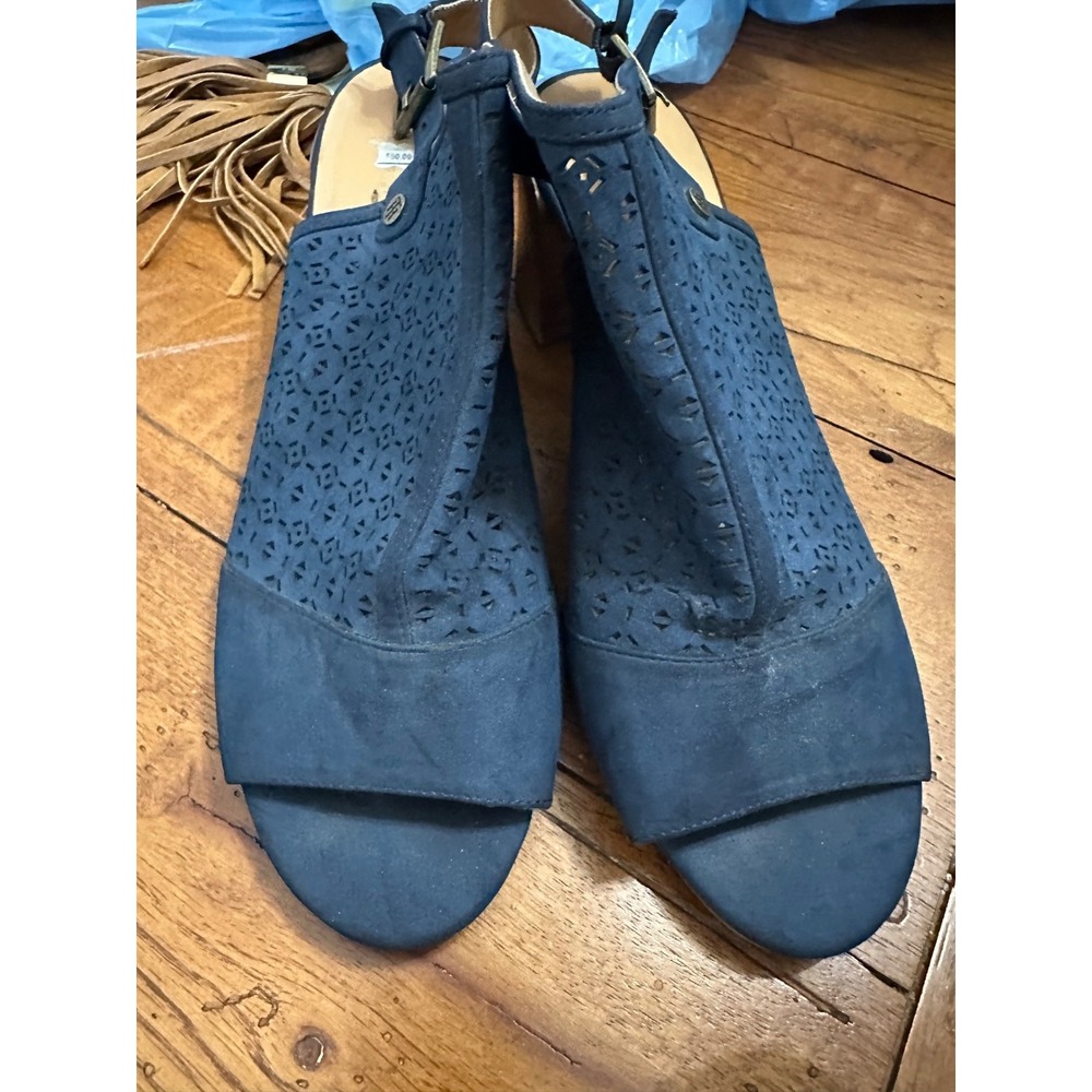 tommy hilfiger‎ navy sandals with cut outs 11